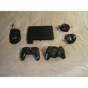 Playstation 2 Ps2 Slim, Wireless Controller, 256gb Drive +Games